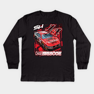 Chase Briscoe Red Car Kids Long Sleeve T-Shirt